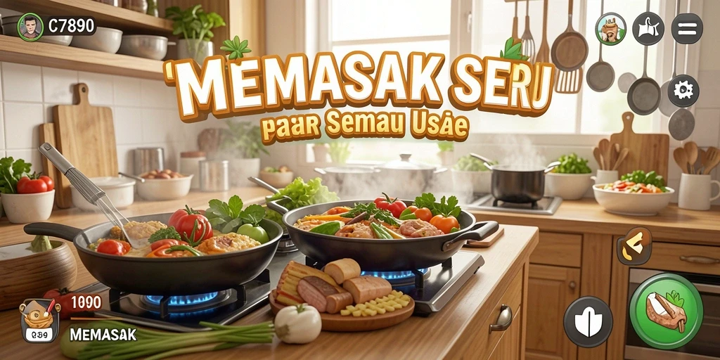 Tampilan antarmuka utama C7890 dengan berbagai pilihan masakan.