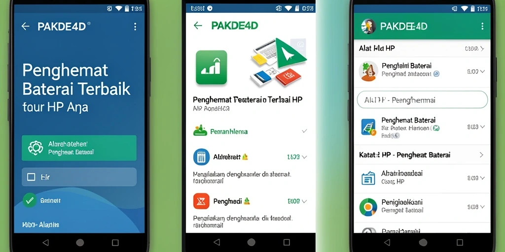 Screenshot PAKDE4D menampilkan antarmuka Penghemat Baterai yang intuitif.