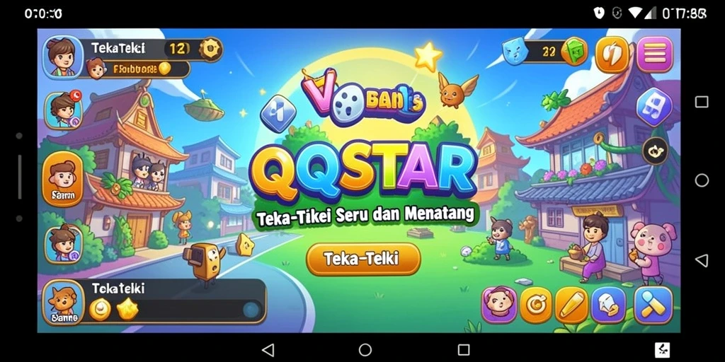 Antarmuka menarik dan intuitif dari game Teka-Teki QQSTAR.