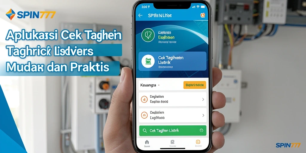 Tampilan antarmuka SPIN777 untuk fungsi Cek Tagihan Listrik.